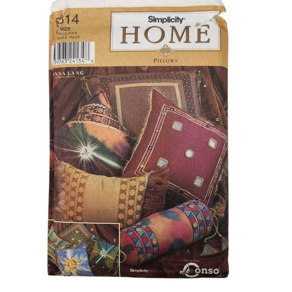 Simplicity 9314 Home Sewing Pattern Pillows Hippie Chic 9 Styles Uncut - Picture 1 of 3